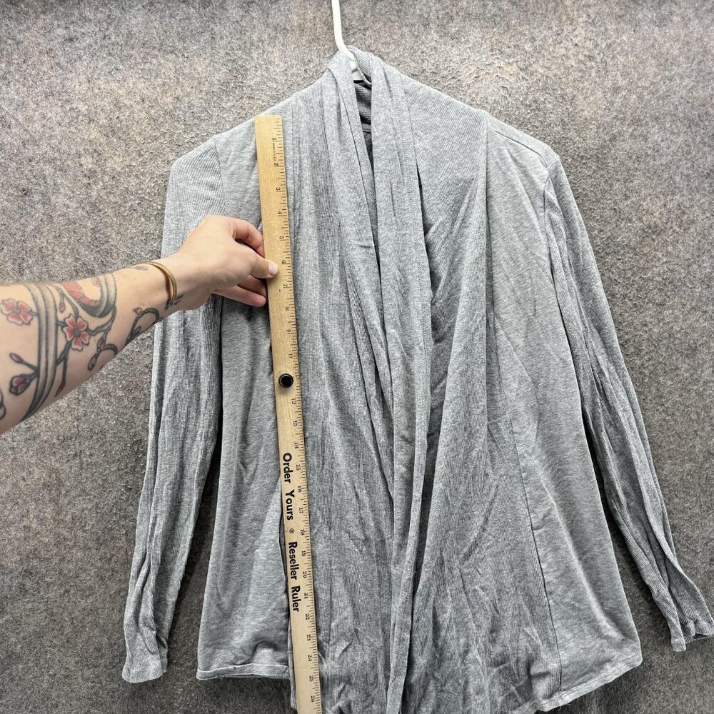 Fabletics Jacket Womens Small Gray Open Front Lig… - image 7